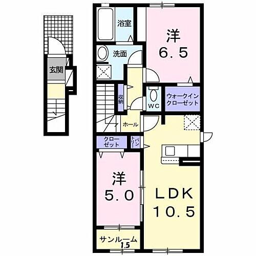 新潟県五泉市寺沢4丁目5番33-1号 五泉駅 2LDK アパート 賃貸物件詳細