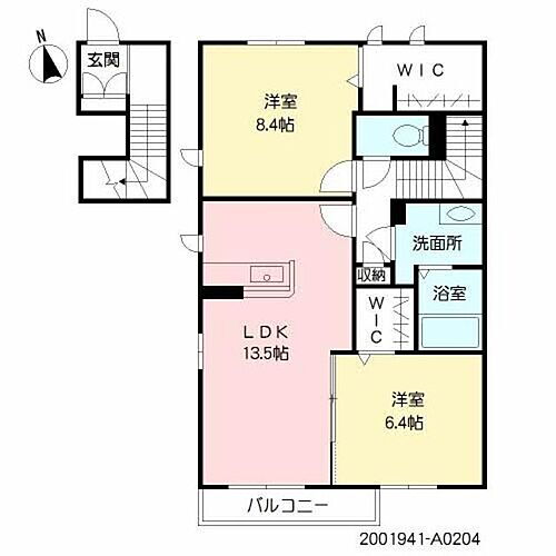 シャーメゾン黒石　Ａ棟 2階 2LDK 賃貸物件詳細