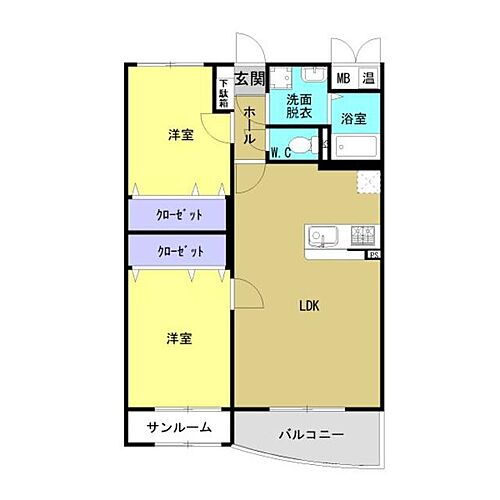 パークサイド冨居 4階 2LDK 賃貸物件詳細