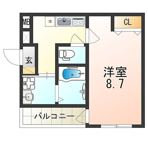 大阪府大阪市東淀川区大桐2丁目 だいどう豊里駅 1K アパート 賃貸物件詳細