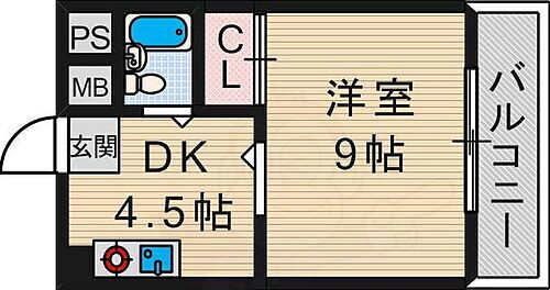 ハイツ山小屋 3階 1DK 賃貸物件詳細