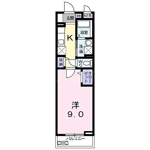 ベルドール 4階 1K 賃貸物件詳細