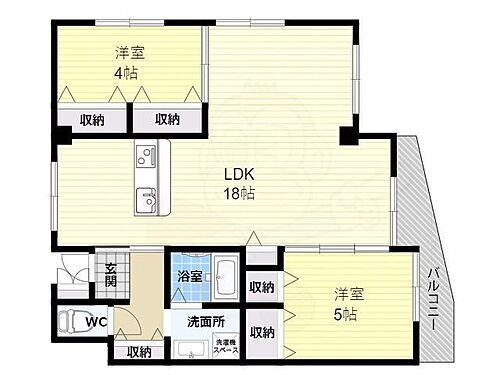 聖和マンション 4階 2LDK 賃貸物件詳細