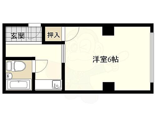 マンションクロサキ 2階 1K 賃貸物件詳細