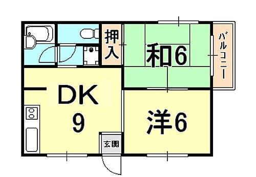 メゾン野夢 2階 2DK 賃貸物件詳細