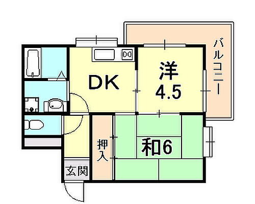 信和マンション 4階 2DK 賃貸物件詳細