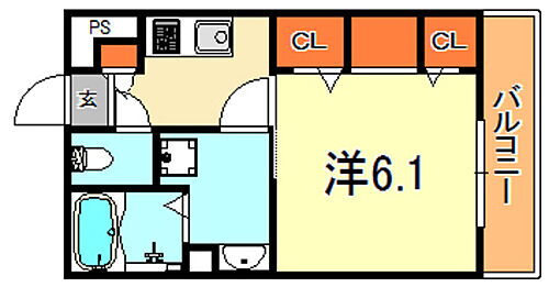 リブリ・魚崎 1階 1K 賃貸物件詳細