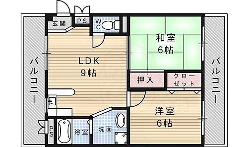 エレガンス菅井山 3階 2LDK 賃貸物件詳細