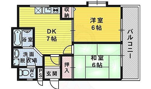 大阪府堺市堺区大仙西町5丁 堺東駅 2DK マンション 賃貸物件詳細