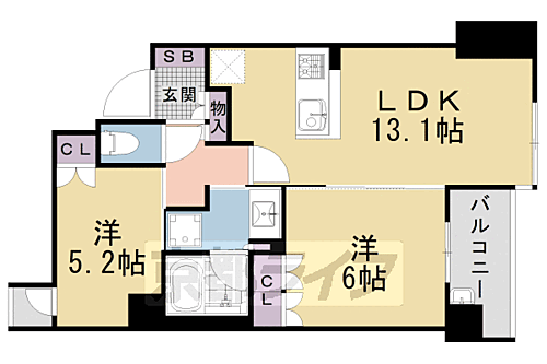 京都府京都市中京区竹屋町通室町西入鏡屋町 丸太町駅 2LDK マンション 賃貸物件詳細