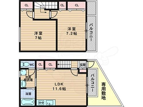 大阪府大阪市東淀川区大桐5丁目19番17号 瑞光四丁目駅 2LDK アパート 賃貸物件詳細