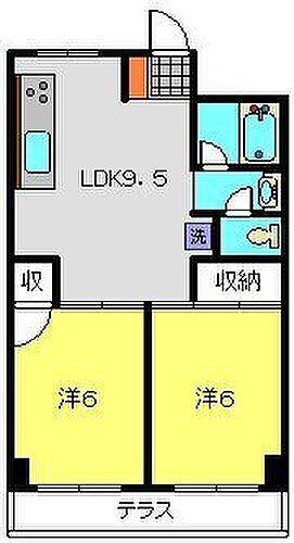 メゾンブランシェ 2階 2LDK 賃貸物件詳細