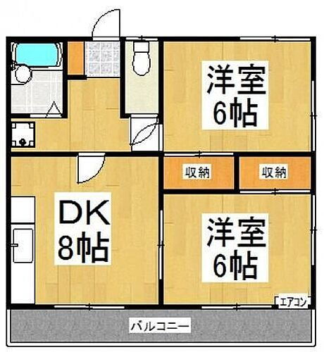 サンロードハイム３号館 2階 2DK 賃貸物件詳細