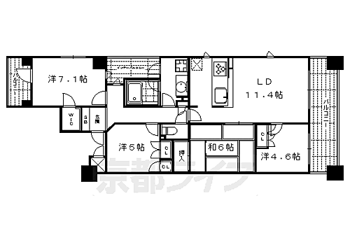 京都府京都市中京区室町通姉小路下る役行者町 烏丸御池駅 4LDK マンション 賃貸物件詳細