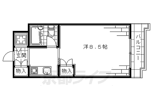 京都府京都市伏見区桝形町 丹波橋駅 1K マンション 賃貸物件詳細