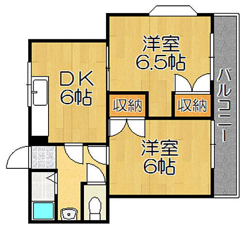 メゾン三宅ＩＩＩ 2階 2DK 賃貸物件詳細