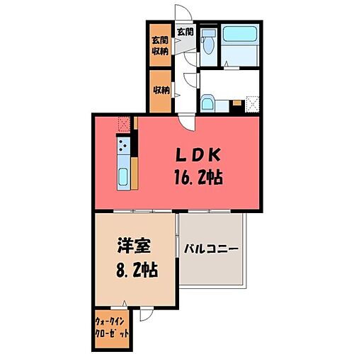 栃木県宇都宮市竹林町 宇都宮駅 1LDK アパート 賃貸物件詳細