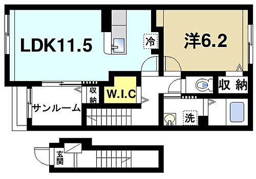 グレイス大和小泉 2階 1LDK 賃貸物件詳細