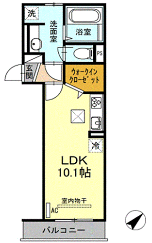 山口県下関市長府松小田本町 長府駅 ワンルーム アパート 賃貸物件詳細