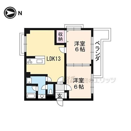 シャルマン白梅町ハイツ３Ｈ 3階 2LDK 賃貸物件詳細