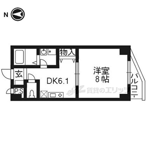 京都府京都市伏見区竹田中川原町 くいな橋駅 1DK マンション 賃貸物件詳細