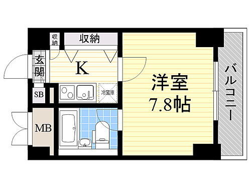 梅田レジデンスＴＯＷＥＲ 7階 1K 賃貸物件詳細