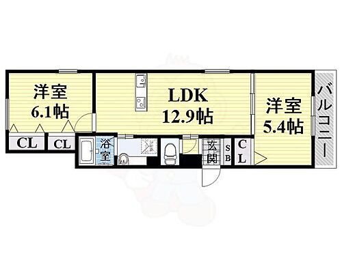 兵庫県神戸市中央区中山手通7丁目 花隈駅 2LDK アパート 賃貸物件詳細