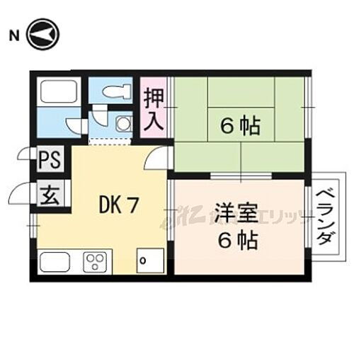 ラフォーレダイゴＢ棟 1階 2DK 賃貸物件詳細