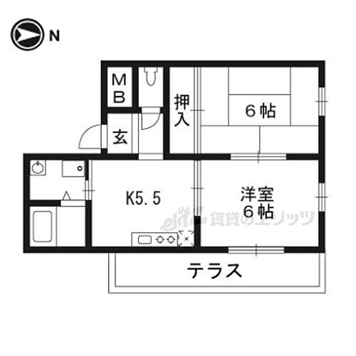 京都府京都市山科区勧修寺閑林寺 小野駅 2DK マンション 賃貸物件詳細