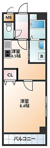 ブランシェ 2階 1DK 賃貸物件詳細