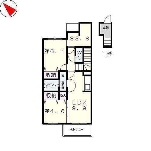 滋賀県守山市吉身2丁目 守山駅 2DK アパート 賃貸物件詳細