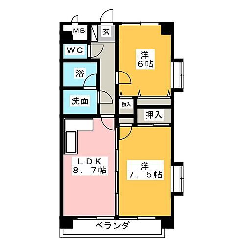 愛知県名古屋市中川区福船町5丁目 六番町駅 2LDK マンション 賃貸物件詳細