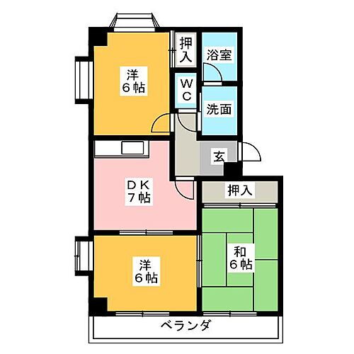 アネックス富洲原 4階 3DK 賃貸物件詳細