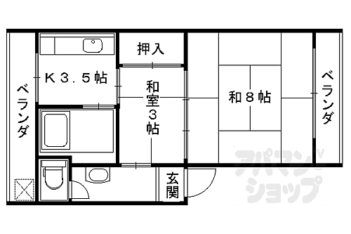 京都府京都市右京区西院西田町 西京極駅 2K マンション 賃貸物件詳細