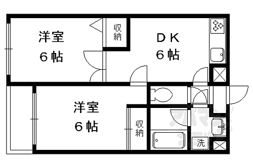 京都府京都市北区紫竹北栗栖町 北大路駅 2DK マンション 賃貸物件詳細