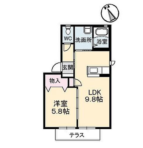 山口県下関市勝谷新町4丁目 1LDK アパート 賃貸物件詳細