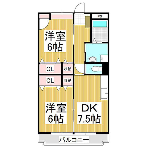 Ｌｉｍｐｉａ　Ｅ＆Ａ 2階 2DK 賃貸物件詳細
