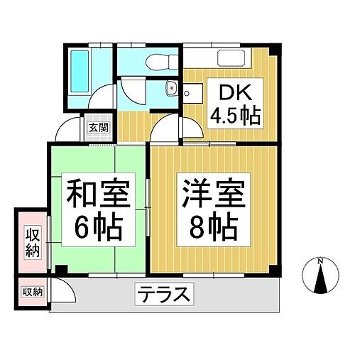 長野県中野市大字西条 信州中野駅 2DK アパート 賃貸物件詳細