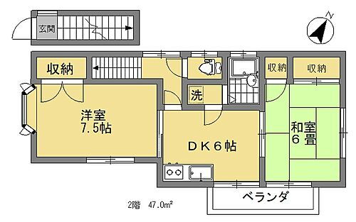 東京都杉並区井草1丁目11-10 下井草駅 2DK アパート 賃貸物件詳細