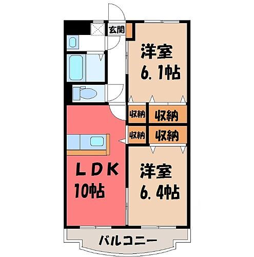 Ｙ．Ｍ．ソレイユ　ＩＩ 3階 2LDK 賃貸物件詳細