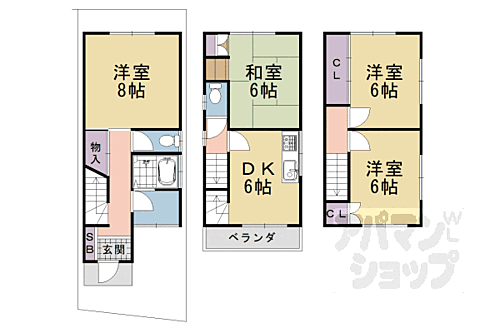 京都府長岡京市今里4丁目 長岡天神駅 4DK 一戸建て 賃貸物件詳細