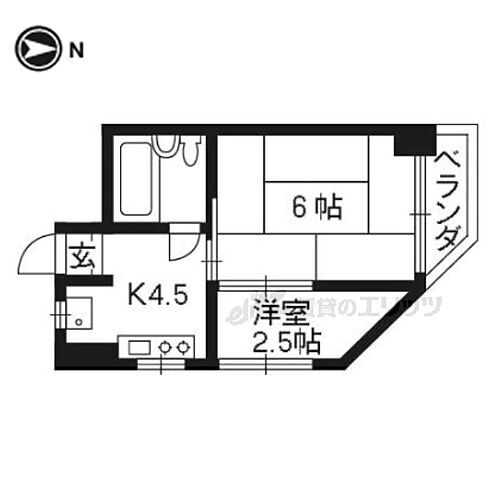 京都府京都市南区唐橋芦辺町 西大路駅 2K マンション 賃貸物件詳細