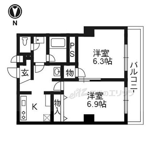 京都府京都市左京区浄土寺上南田町 出町柳駅 2K マンション 賃貸物件詳細