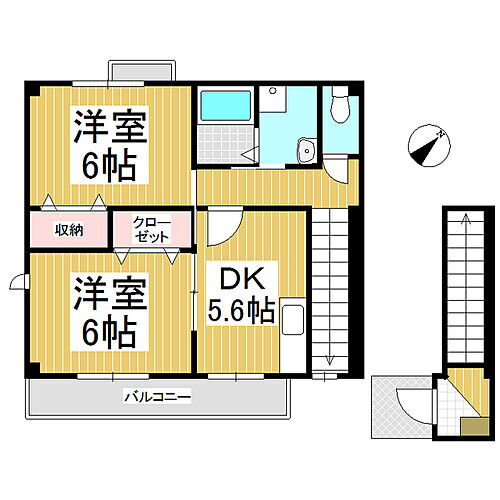 長野県長野市浅川東条 長野駅 2K アパート 賃貸物件詳細