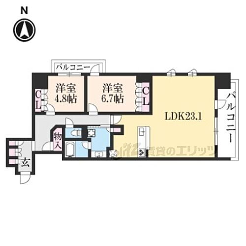 滋賀県大津市京町1丁目 大津駅 2LDK マンション 賃貸物件詳細