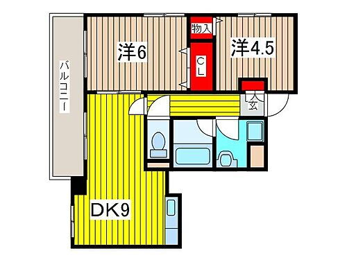 サニースカイ 4階 2DK 賃貸物件詳細