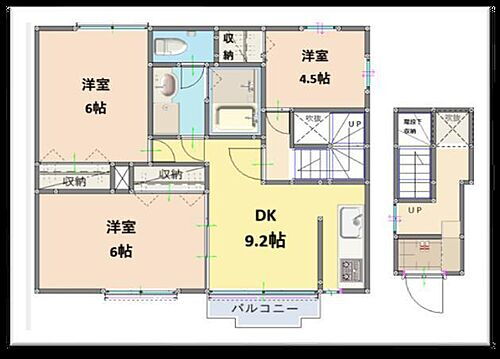 広島県福山市御幸町大字下岩成740-1 万能倉駅 3DK アパート 賃貸物件詳細