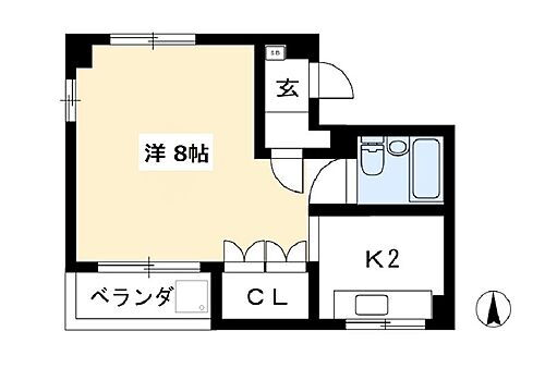 ヴィラ宇野 4階 1K 賃貸物件詳細