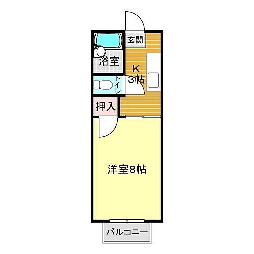 山口県下関市川中豊町5丁目3-14 新下関駅 1K アパート 賃貸物件詳細