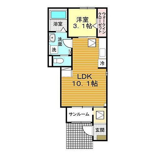 山口県下関市梶栗町5丁目7-10 梶栗郷台地駅 1LDK アパート 賃貸物件詳細